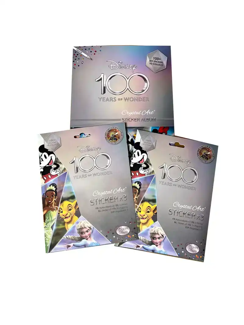 Disney 100 Crystal Art Album inclusief 2 Blind Bags