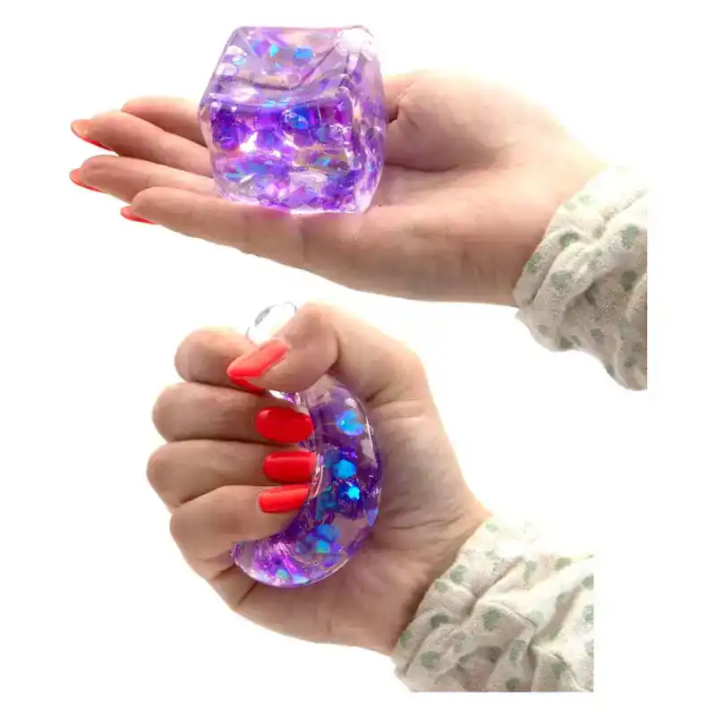 Ice cube glitter slow rise
