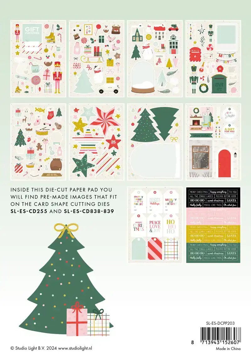 Die-cut Paper Pad Sweet Christmas - Essentials nr. 203