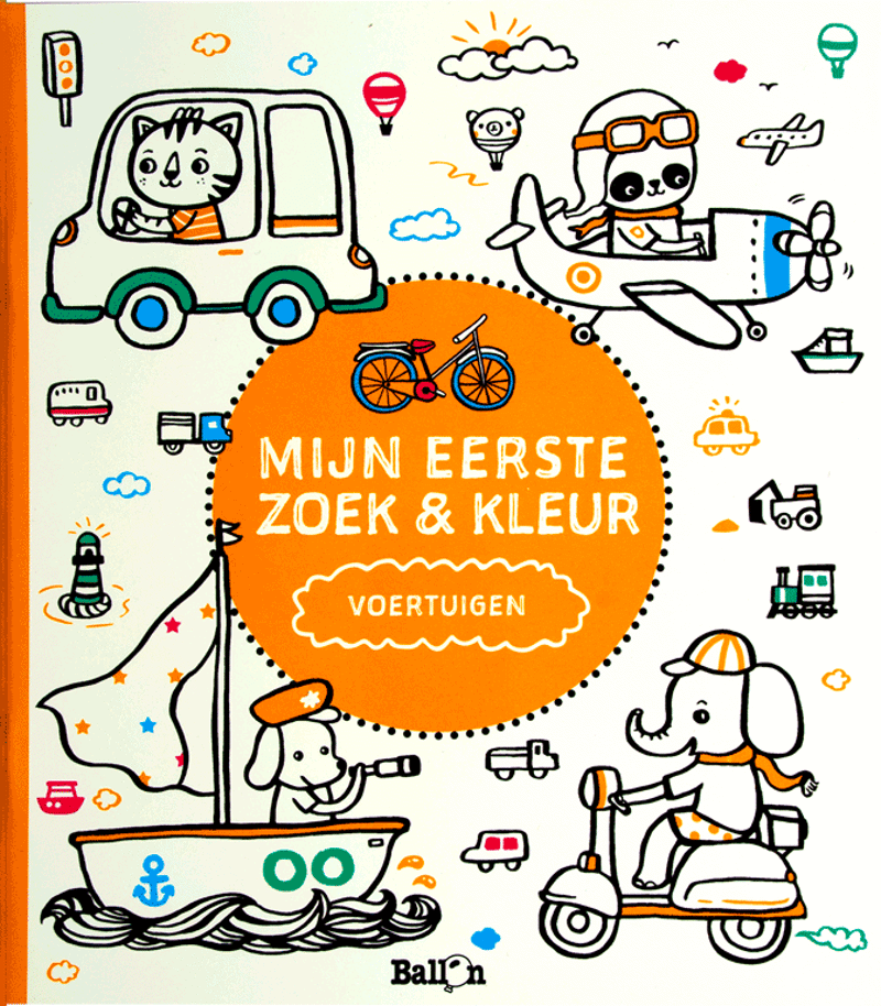 Mijn eerste zoek & kleurboek voertuigen