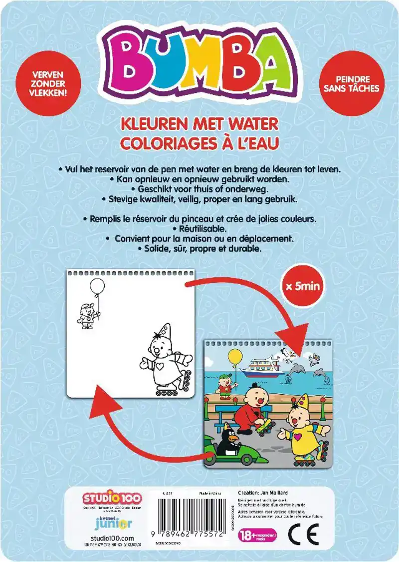 Bumba kleuren met water