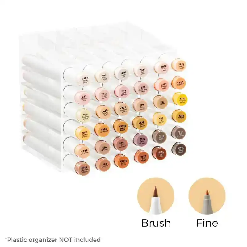 Ohuhu Honolulu B36 Skin Colors Alcohol Markers Dual Tip Set
