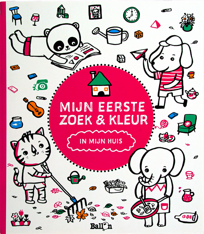 Mijn eerste zoek & kleurboek in mijn huis