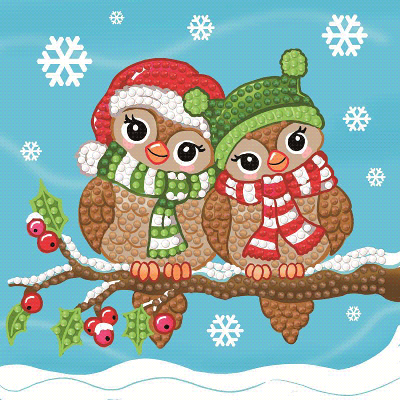 Dotty Designs Diamonds Cards Kerstvogeltjes