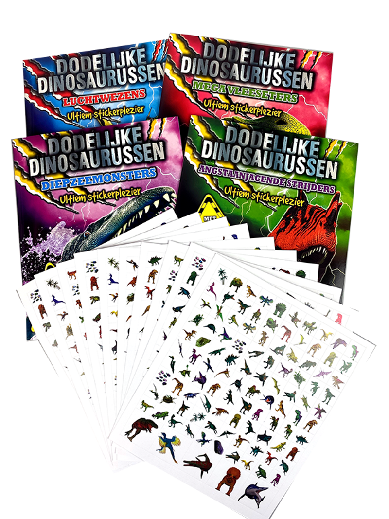 Stickertas Dodelijke Dinosaurussen