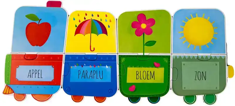 Mijn eerste woordjes puzzeltrein met boek