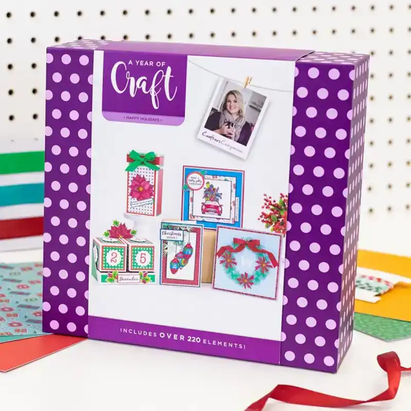 Crafters Companion A year of Craft Happy Holidays gift Box