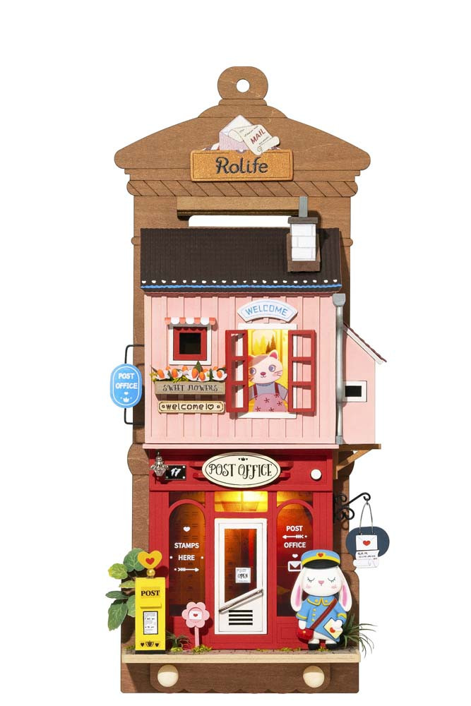last Burger Vegen Robotime Love Post Office - Tiny houses - Bouwpakketten - Creatieve hobby |  BoekenVoordeel