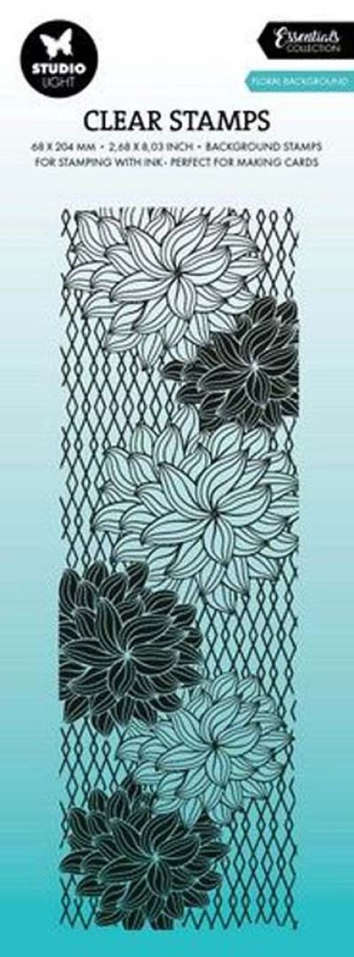 Clear stamp floral background