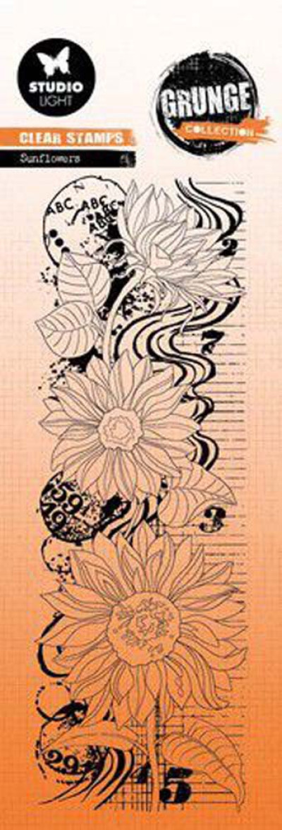 Grunge Collection clear stamp Sunflowers