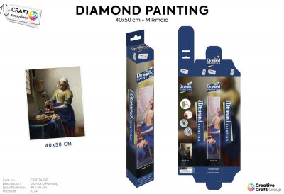 Diamond painting Melkmeisje 40x50cm