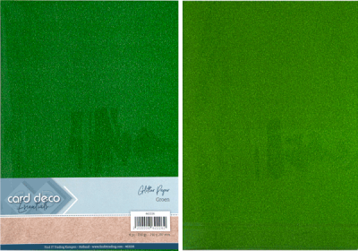 Glitterkarton A4 4vel 230gr groen