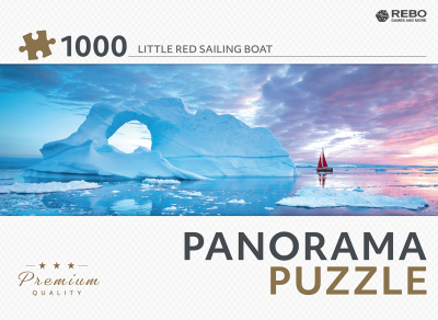 Legpuzzel Little Red Sailing Boat - panorama 1000 stukjes