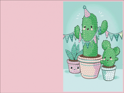 Dotty Designs Diamonds Card 19 cactus