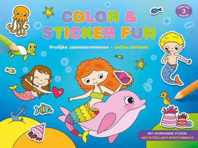Color & Sticker fun - vrolijke zeemeerminnen