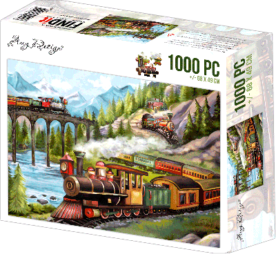 Legpuzzel treinen 1000st van Amy Design