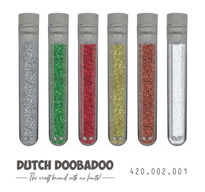 Dutch Doobadoo glitter set winter kleuren 6st