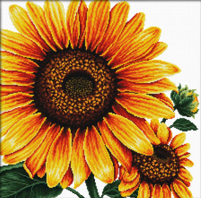 Borduurpakket voorbedrukt Sunflower 40x40cm