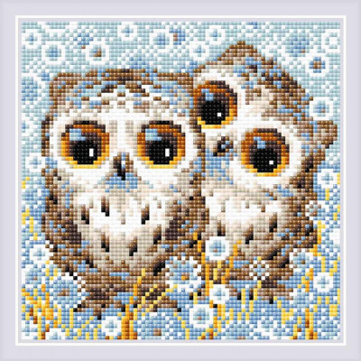 Diamond Mosaic Little Owls 20x20 cm