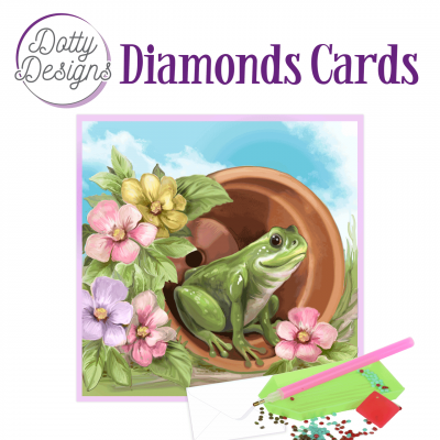 Dotty Designs Diamond Card 037 kikker vierkant