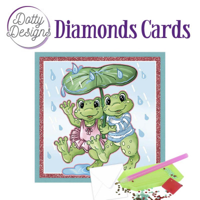 Dotty Design card 95 Frogs With Umbrella