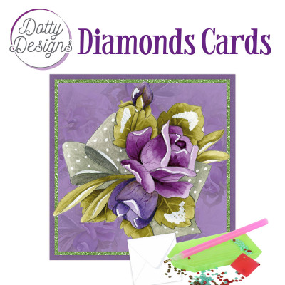 Dotty Design Card 103 Purple Roses
