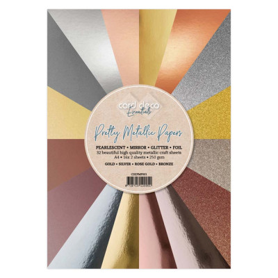 Pretty Metallic Papers A4 32vel Card Deco