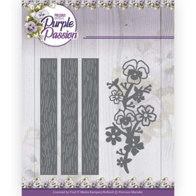 PM Purple Passion Snijmal Fence with Pancies
