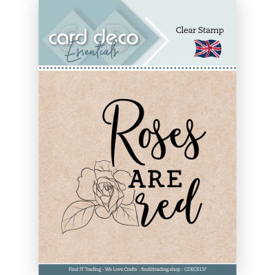 Clear Stamp Roses are Red