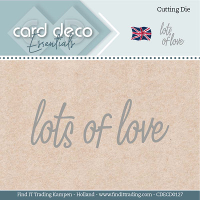 Snijmal Lots of love Card deco