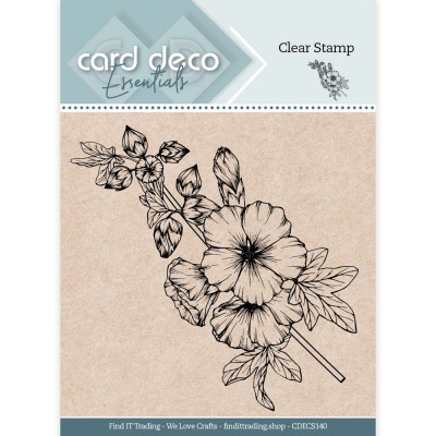 Clear stamp 140 Hollyhock Card deco Essentials