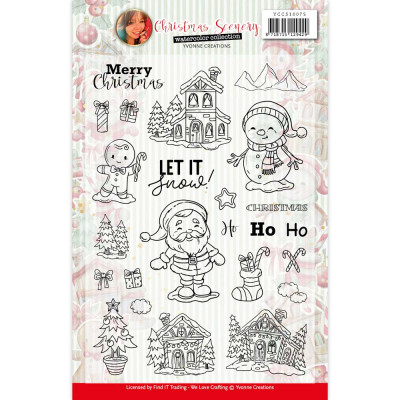 YC Christmas Scenery Clear Stamps