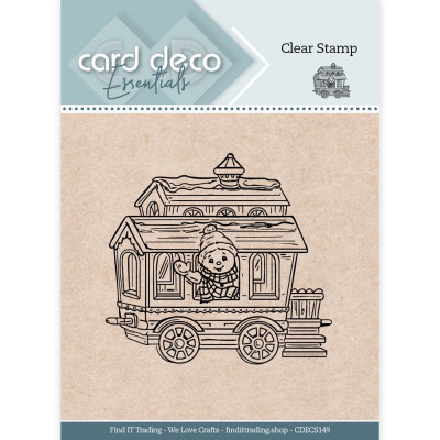 Clear Stamp Card deco Train wagon