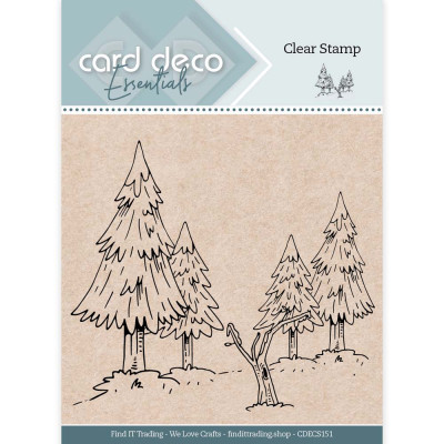 Card Deco Essentials clear stamp winter forest