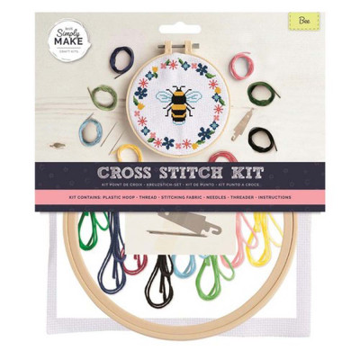 Cross stitch kit groot bij