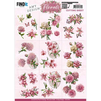 Amy Design pink florals knipvelset mini/small elements