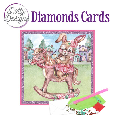 Dotty Design diamond cards rocking horse vierkant
