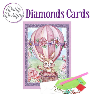 Dotty Design diamond cards hot air balloon C6