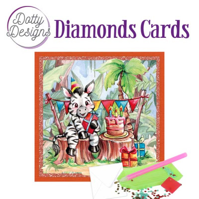 Dotty Designs Diamond Cards Zebra Party