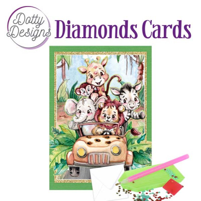 Dotty Designs Diamond Cards Jungle car
