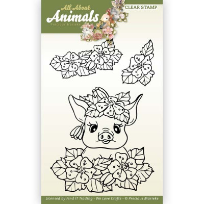 PM All about animals Clear stamps pig