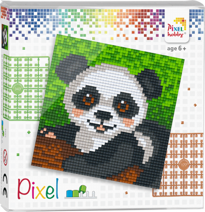 Set van 4 kleine basisplaten - panda