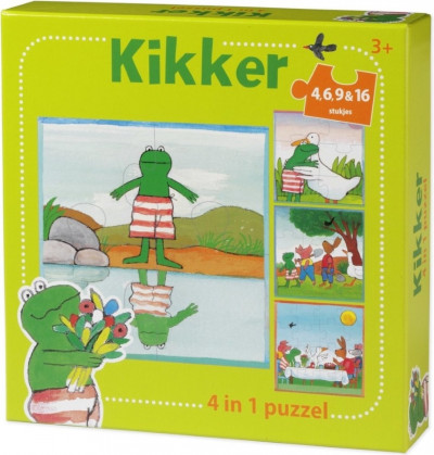De wereld van Kikker puzzels 4in1