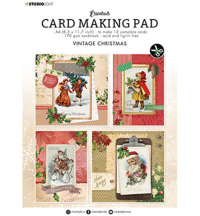 Studio light card making pad Vintage Christmas