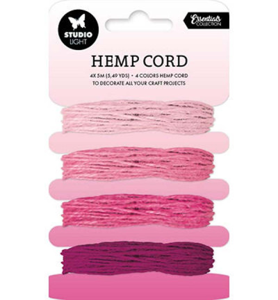 Hemp Cord shades of pink