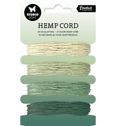 Hemp Cord shades of green