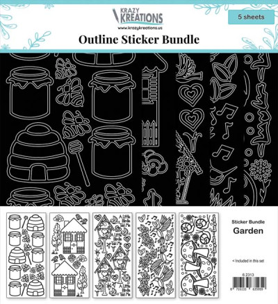 Outline sticker bundel Tuin