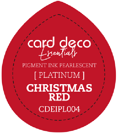 Pigment ink christmas red fast drying pearlescent card deco ess