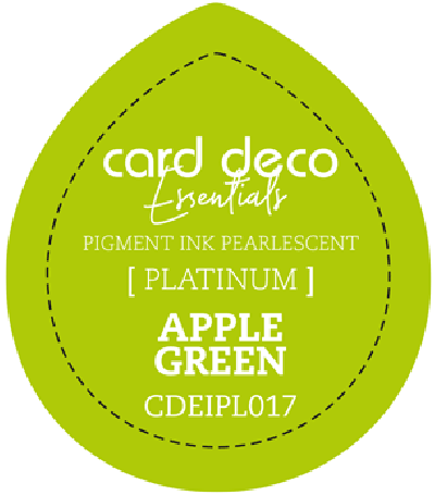 Pigment ink apple green fast drying pearlescent card deco ess
