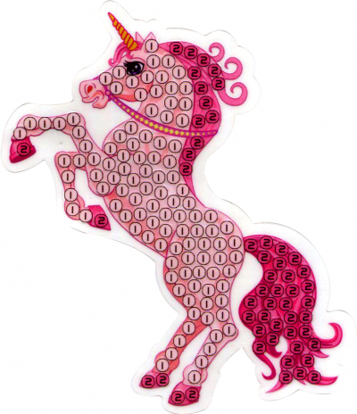 Crystal motif sticker kit fairytale unicorn with tool
